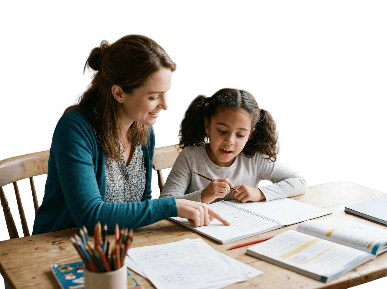 Tutor and Student Working Together