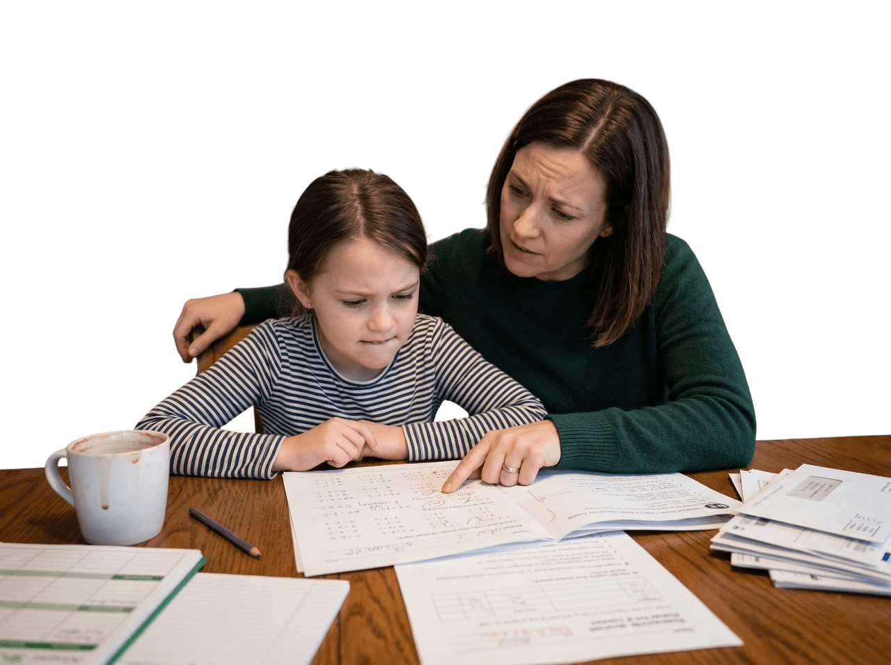 Student showing signs of academic stress