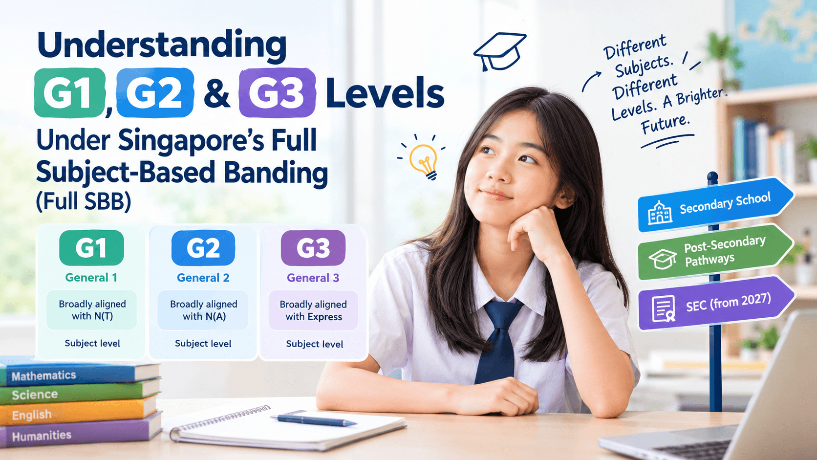 Understanding G1, G2 & G3 Levels Under Singapore’s Full Subject-Based Banding (Full SBB)